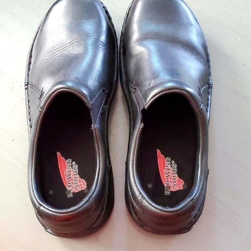 Red Wings| Womens Black Safety Steel Toe Oil & Slip Resistant Comfort Sz.8